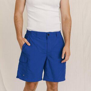 Reel Legends Performance Clothing Dri-Fit Cargo Shorts Size Small Blue